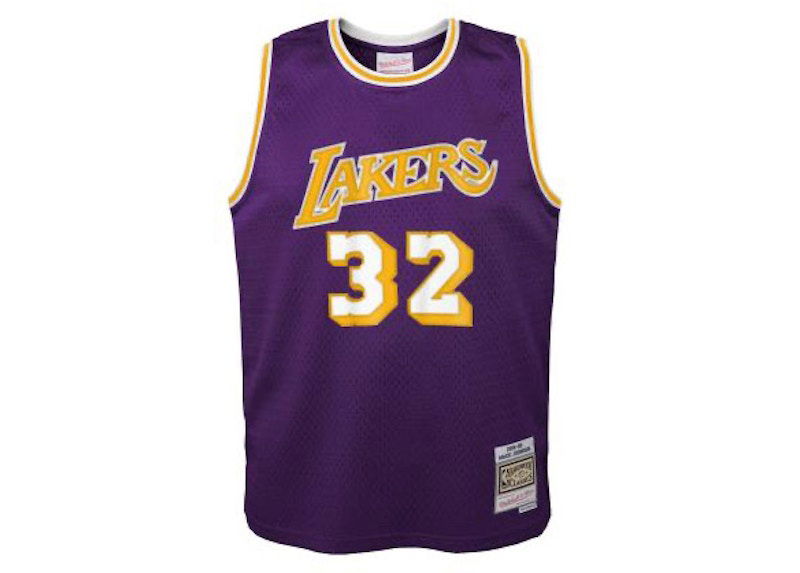 Dres Mitchell & Ness Mitchell & Ness Los Angeles Lakers Magic Johnson Swingman Jersey Ljubičasta | 9N2B7BRD0-LAKMJ-Y84