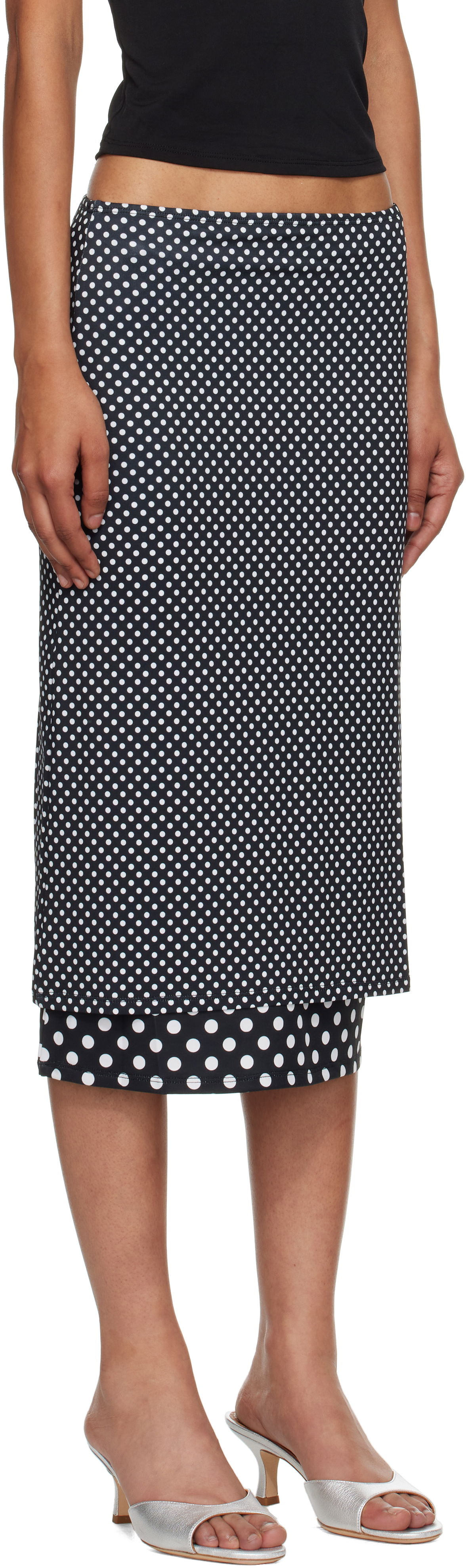 Suknja Miaou Miaou Maria Polka Dot Maxi Skirt Crna | 4064VISBWP, 1