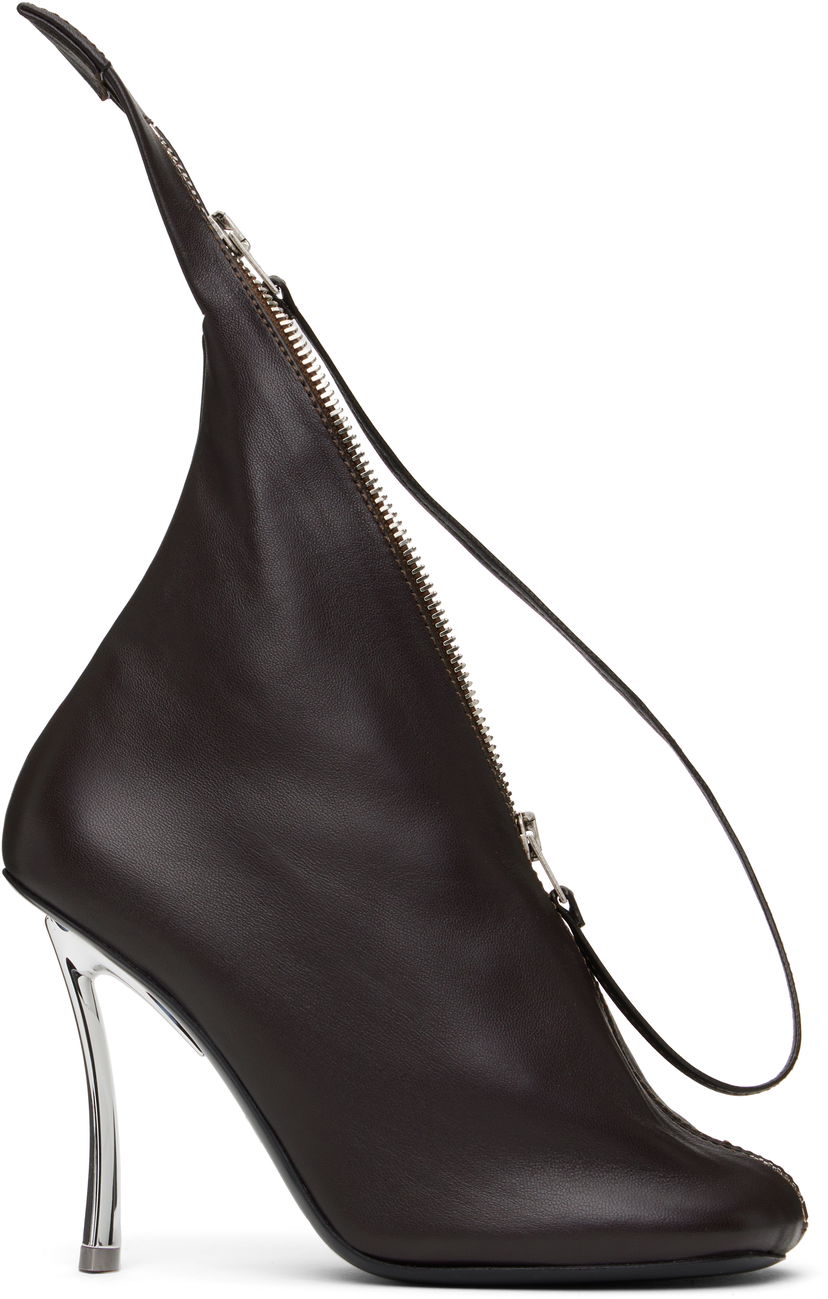 Dodaci Acne Studios Acne Studios Leather Zip Heels Smeđa | AD0784-