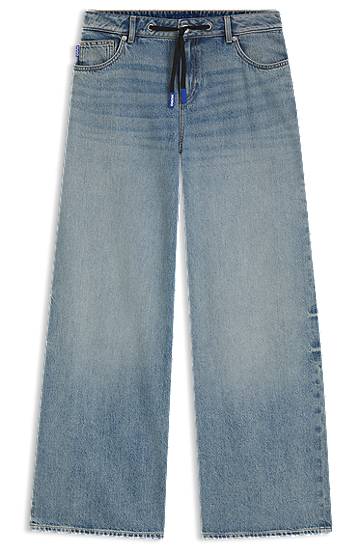 Jeans BOSS HUGO Baggy-Fit Jeans with Drawcord Plava | 50546341, 0