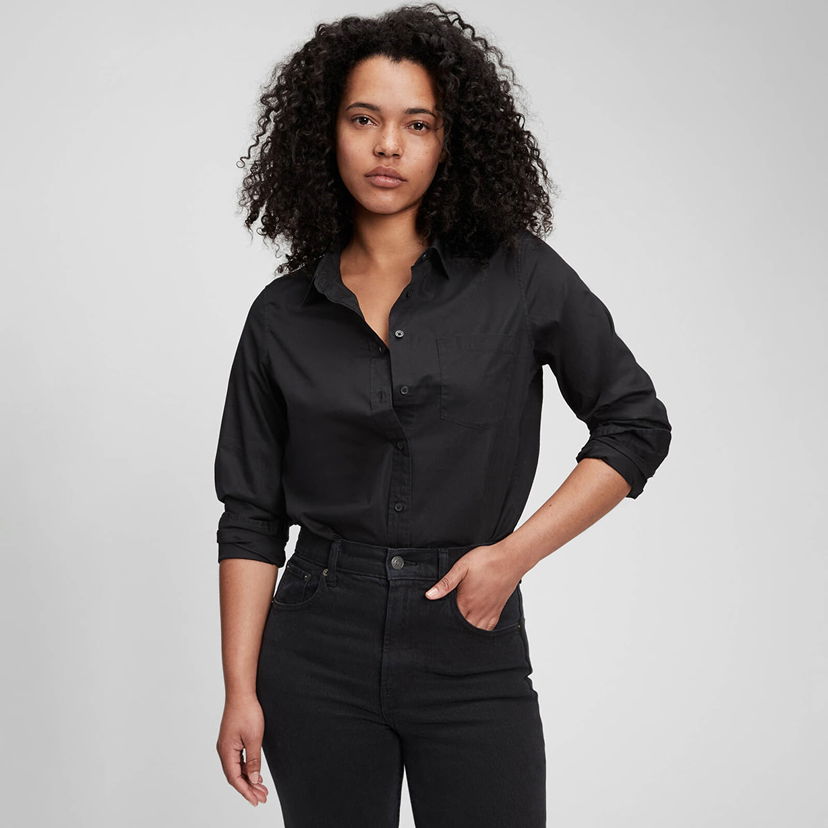 Košulja GAP Shirt Perfect Shirt True Black XXS Crna | 704271-02