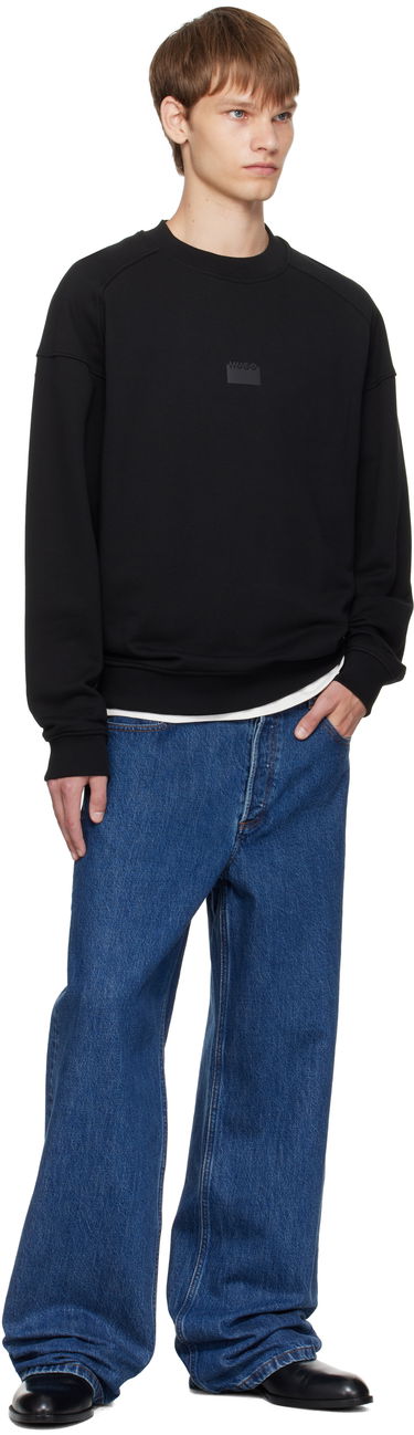 Dukserice BOSS HUGO Bonded Logo Sweatshirt Crna | 50546672, 3