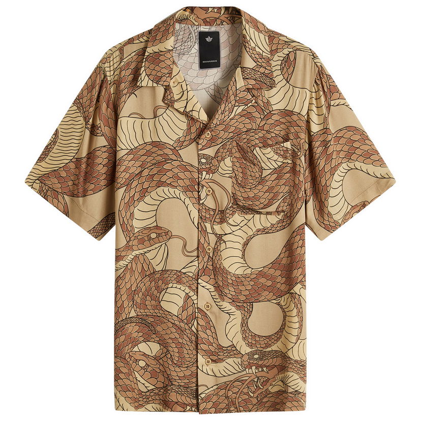 Košulja Maharishi Maharishi Snakeskin Vacation Shirt, Size Large Bež | 1480-NTL