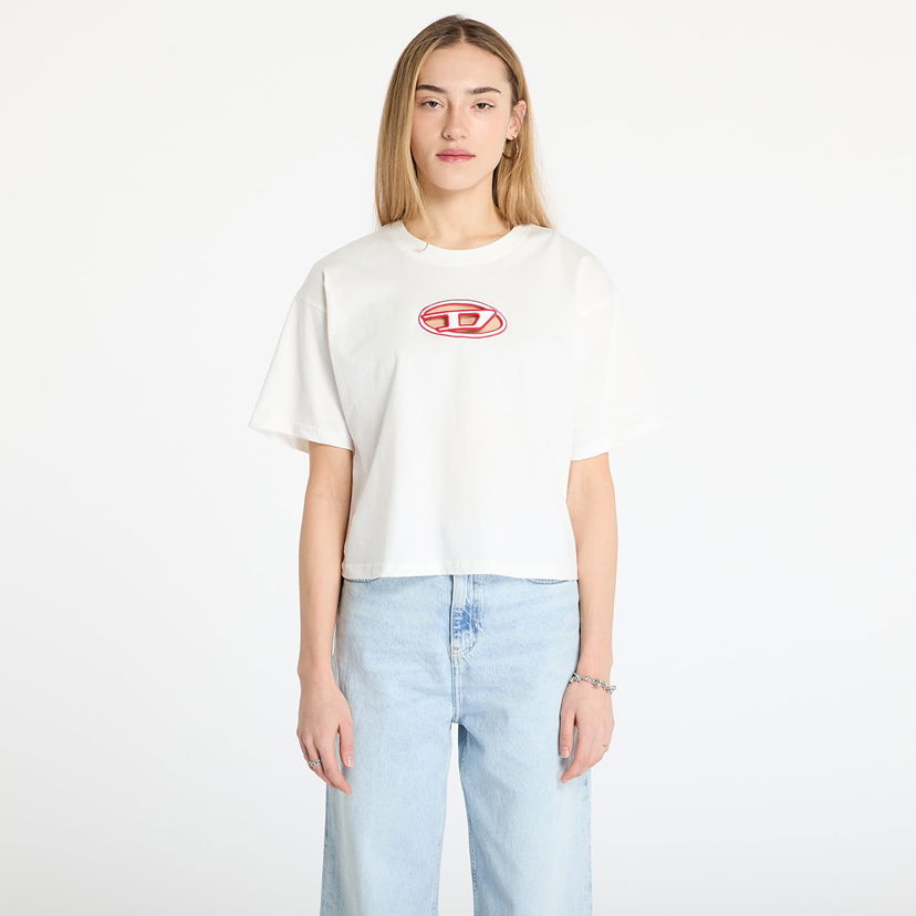 Crop top Diesel Diesel T-Buxt-Crop-Od Cropped T-Shirt Bijela | A15096_0NIAX 141A White
