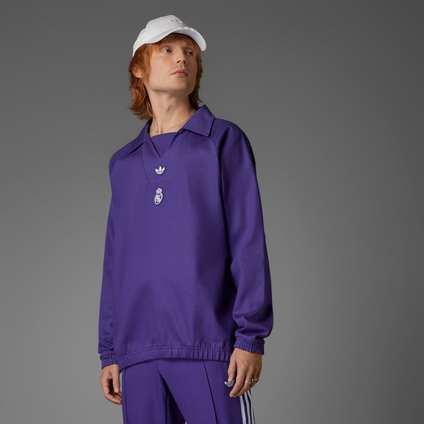 Džemper adidas Performance Real Madrid Terrace Icons Drill Top Ljubičasta | JF2578