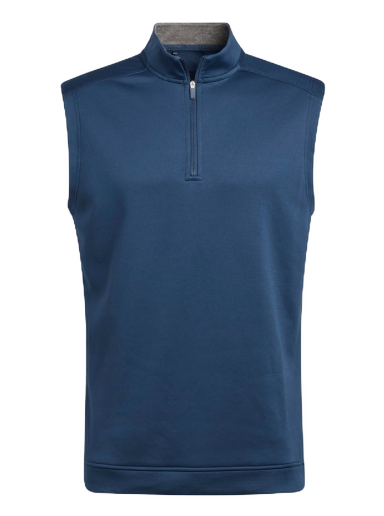 Prsluk adidas Originals Club Quarter-Zip Vest Tamnoplava | GH7081