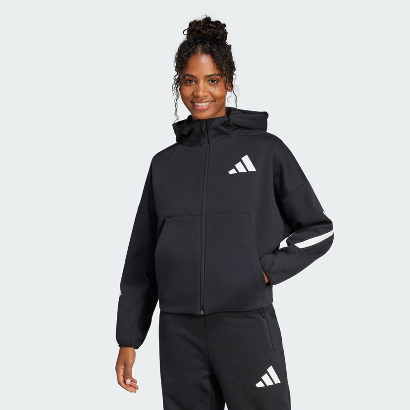 Dukserice adidas Performance Z.N.E. Full-Zip Training Hoodie Crna | JC5392