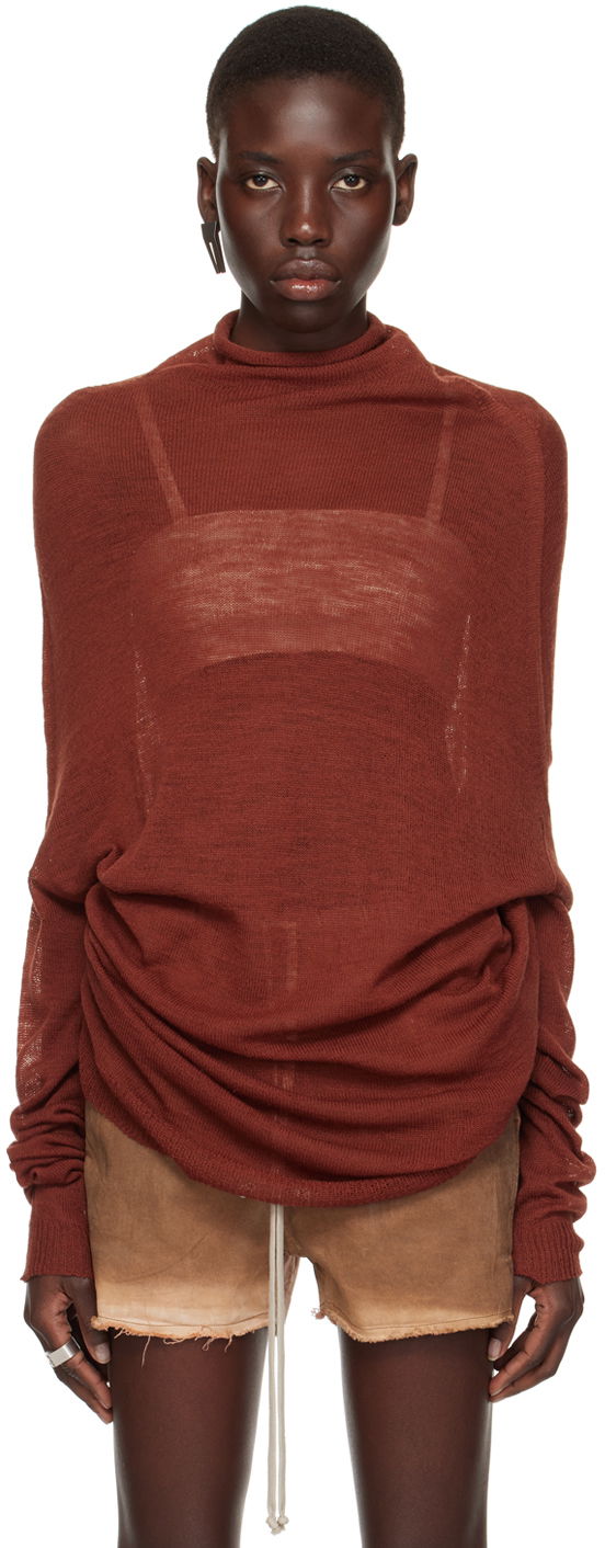 Džemper Rick Owens Shroud Turtleneck Top Crvena | RO01D2687 KM