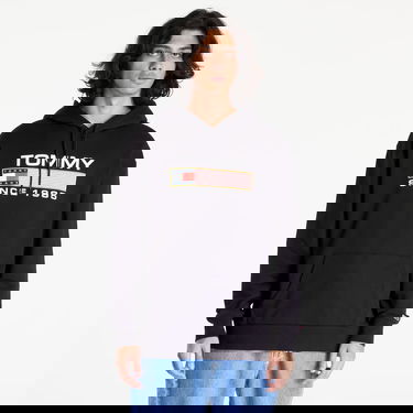 Dukserice Tommy Hilfiger JEANS Reg Athletic Log Hoodie Crna | DM0DM15009 BDS, 0