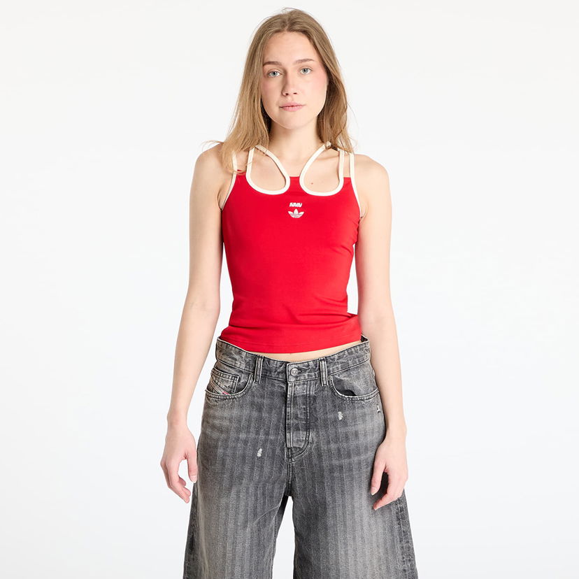 Majica bez rukava adidas Originals adidas x Avavav Strap Tank Top Crvena | JP4856