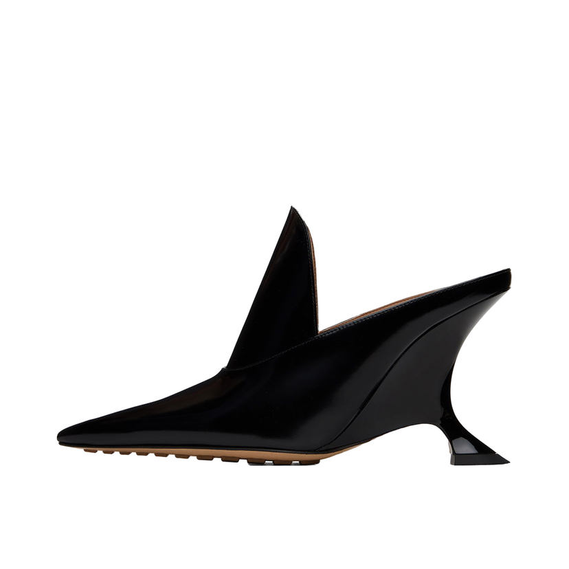 Tenisice i cipele Bottega Veneta Sculpted Heel Patent Leather Mules Crna | 763828 V28R0
