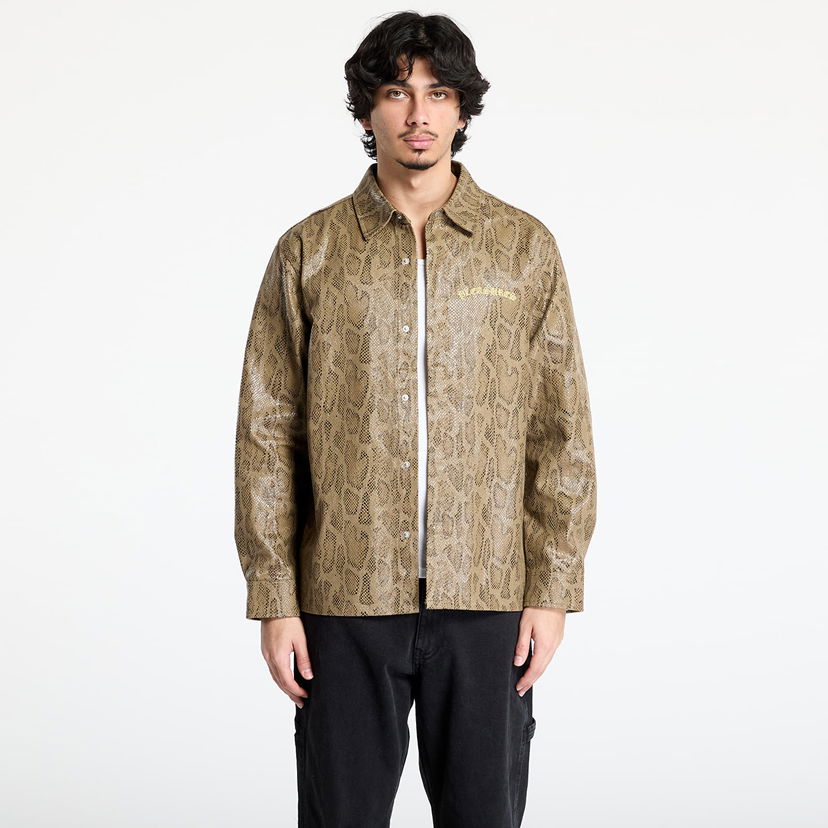 Košulja Pleasures PLEASURES Anaconda Overshirt Smeđa | P25SP004 BROWN