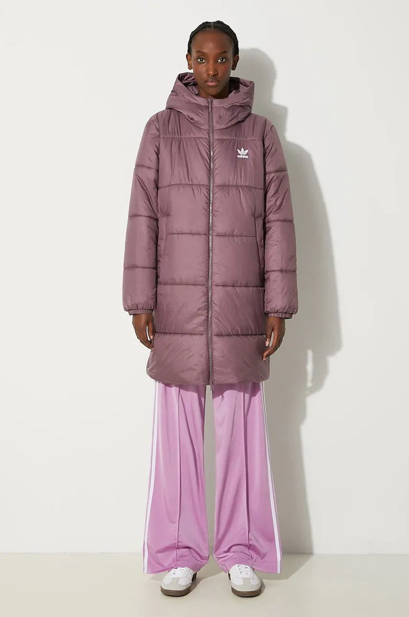 Pernata jakna adidas Originals Long Puffer Jacket Ljubičasta | IW5857