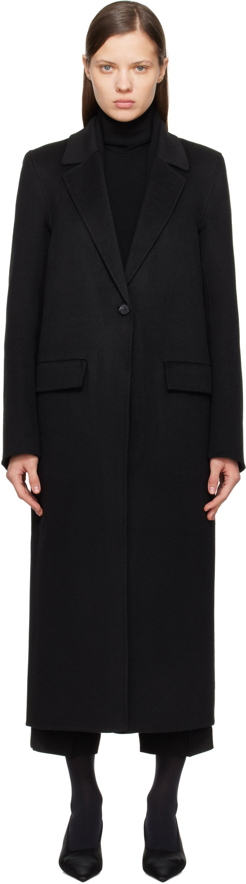 Kaputi TOTEME TOTEME Classic Doublé Coat Crna | 251-WRO4725-FB0006