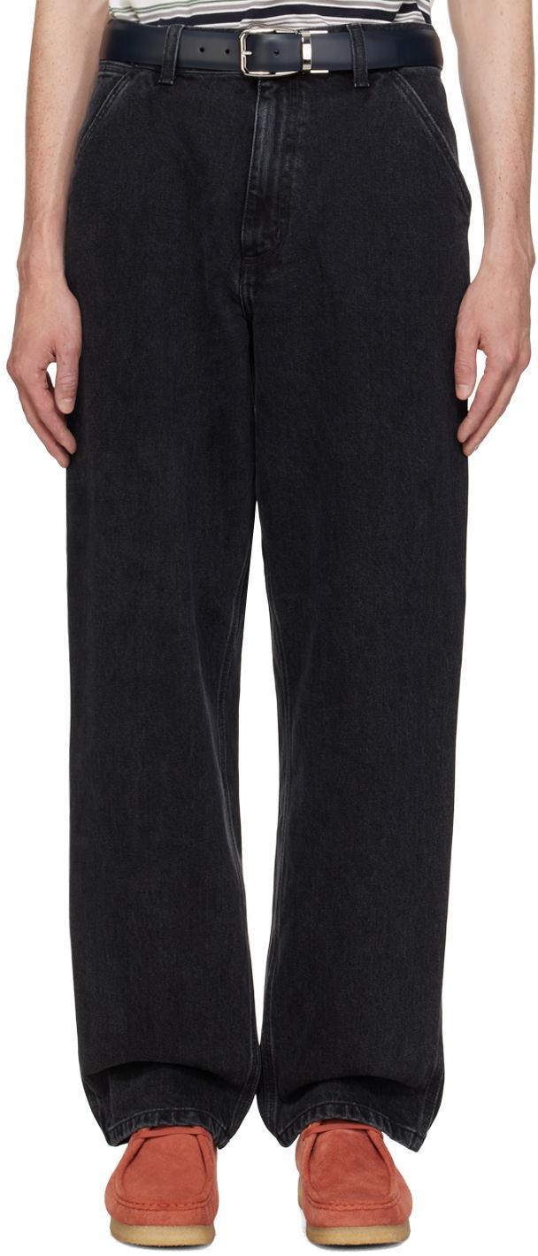 Jeans Carhartt WIP Single Knee Denim Pants Crna | I032024