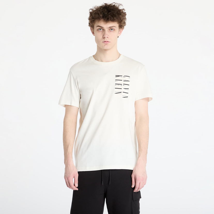 Majica kratkih rukava CALVIN KLEIN Calvin Klein Jeans Men's Serif Box Graphic T-Shirt Bijela | J30J327474 YAS
