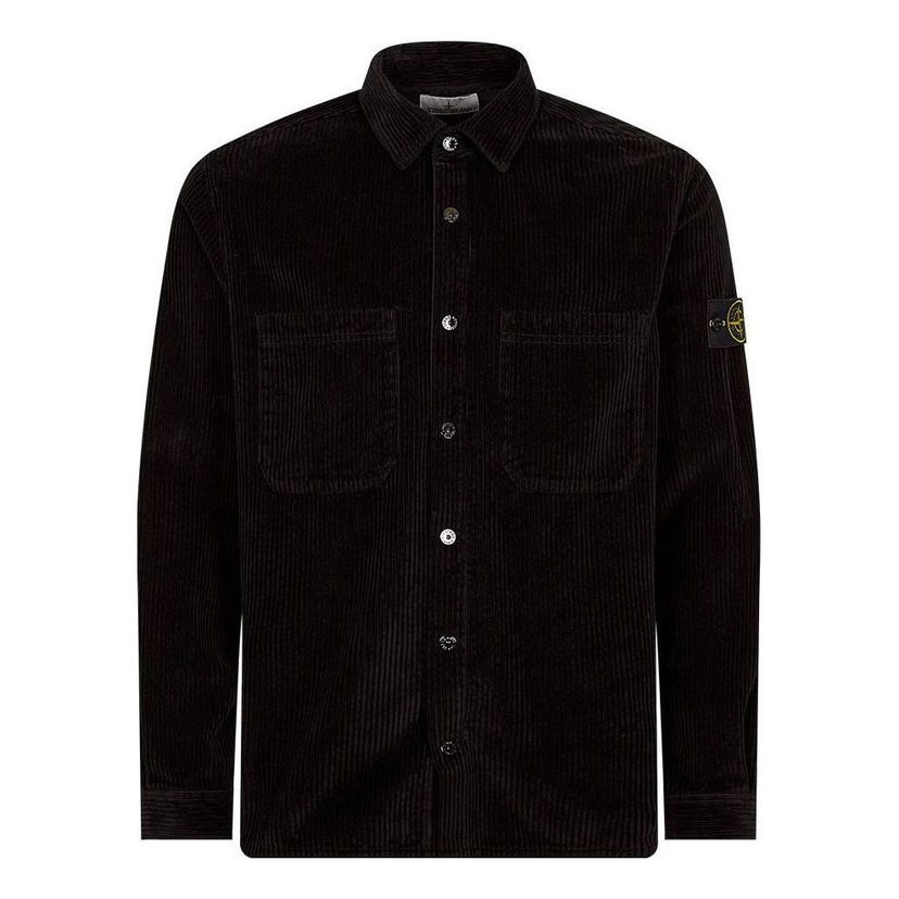 Košulja Stone Island Corduroy Overshirt Crna | 791511311-V0029