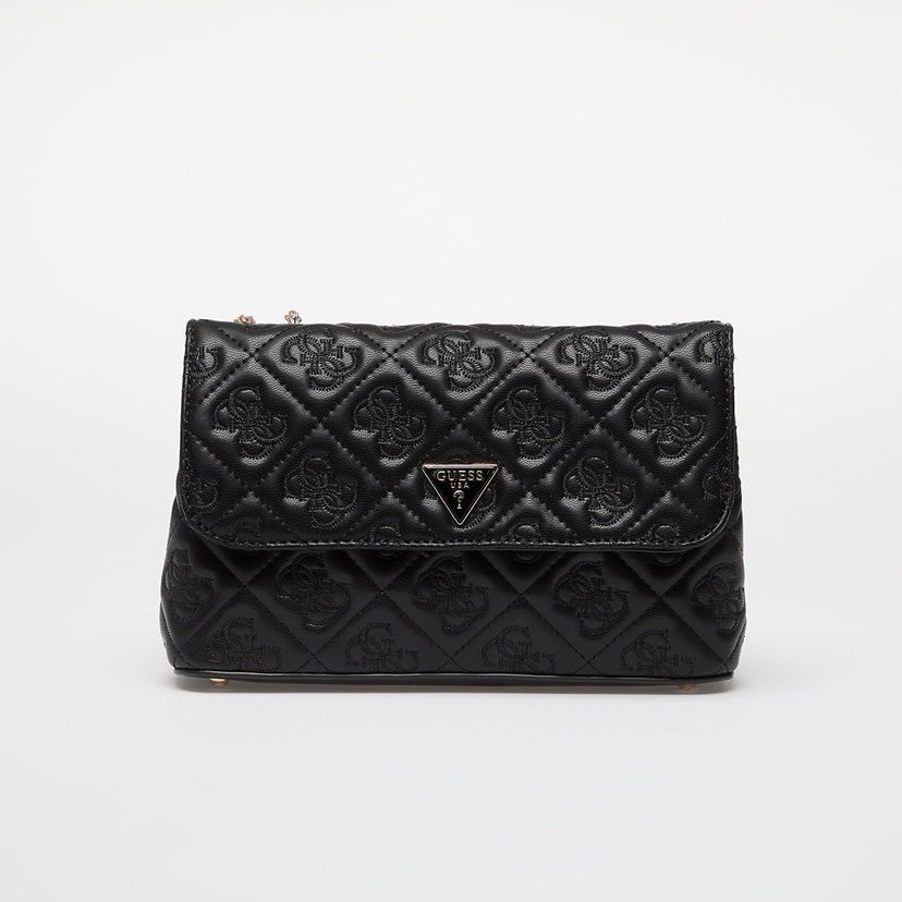 Torba za rame GUESS GUESS Adelasia Convertible Crossbody Flap Bag Crna | HWQL9658210-BLA