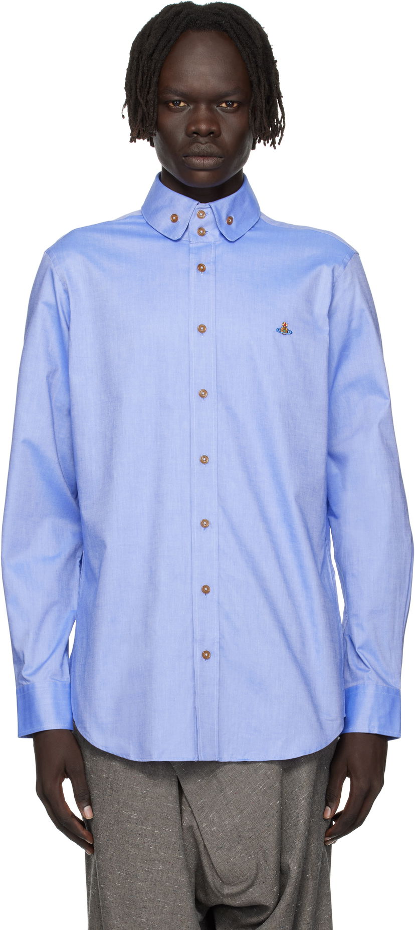 Košulja Vivienne Westwood Vivienne Westwood Two Button Krall Shirt Plava | 24010005-W017R-