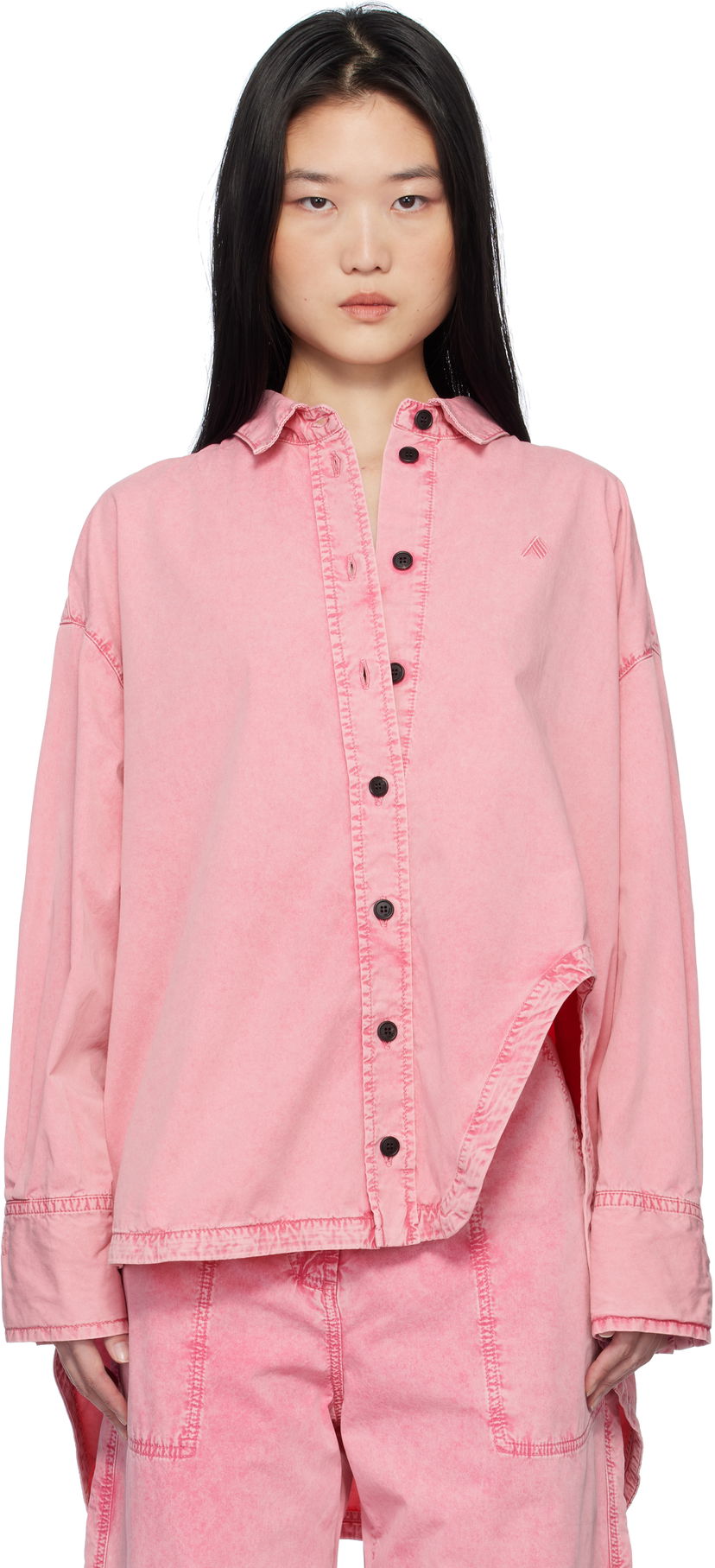 Košulja The Attico Attico Diana Denim Shirt Ružičasta | 250WCB00068 DDC098AA