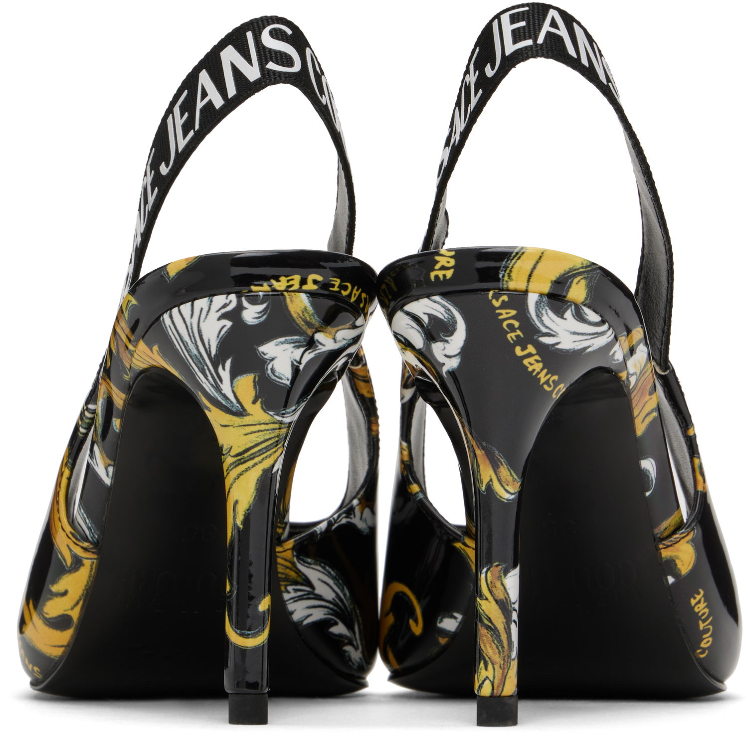 Tenisice i cipele Versace Versace Jeans Couture Chain Couture Scarlett Slingback Heels Crna | E78VA3S52_EZS366, 1