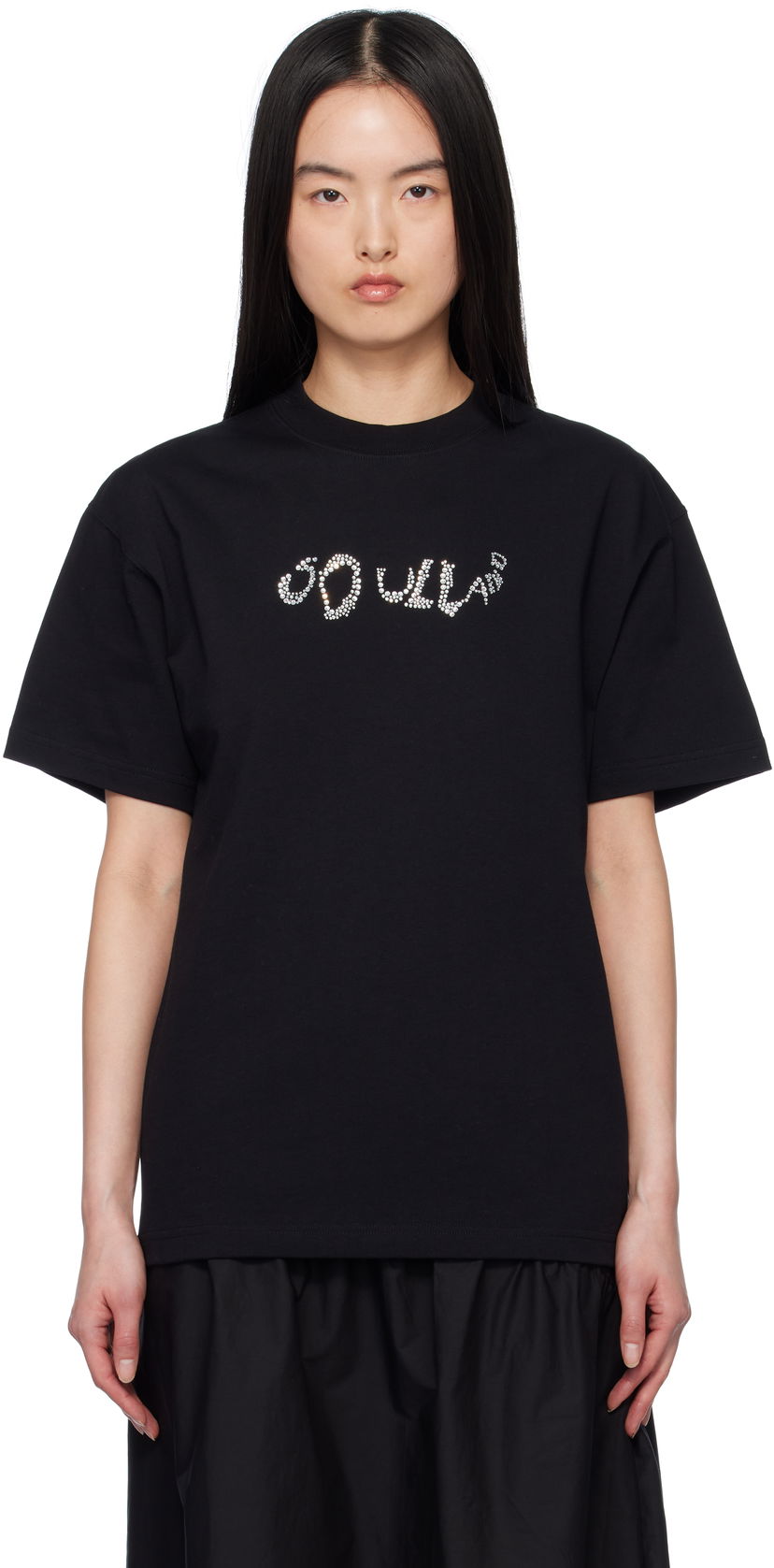 Majica kratkih rukava Soulland Soulland Balder Rhinestone T-Shirt Crna | 51044-1063