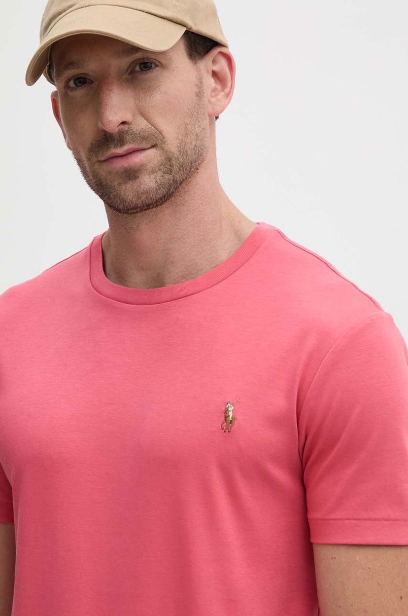Majica kratkih rukava Polo by Ralph Lauren Red Cotton T-Shirt Ružičasta | 710740727