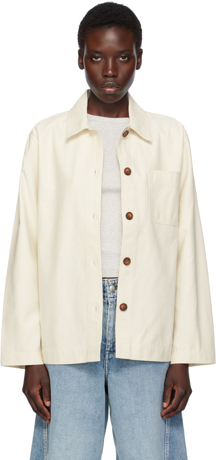 Jakna rag & bone Rag & Bone Savannah Shirt Jacket Bijela | WAW25P20023902