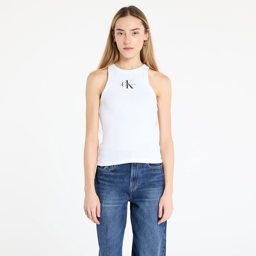 Majica bez rukava CALVIN KLEIN Calvin Klein Jeans Rib Tank Top Bijela | J20J225301 YAA