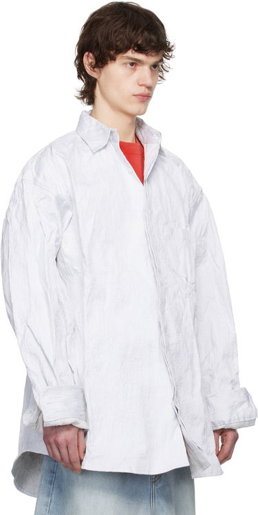 Košulja VETEMENTS Vetements Runway Metalized Wrinkled Shirt Bijela | UA66SH110W, 1
