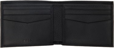 Novčanik BOSS Black Leather Logo Lettering Wallet Crna | 50529512, 2