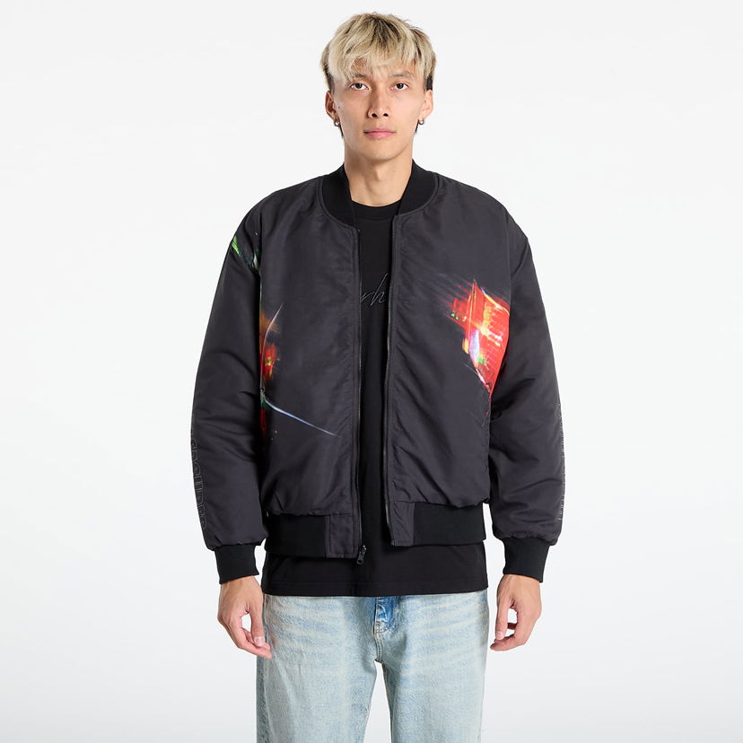 Bomber jakna Pleasures PLEASURES Daft Club Reversible Bomber Jacket Crna | P25DP001-BLACK