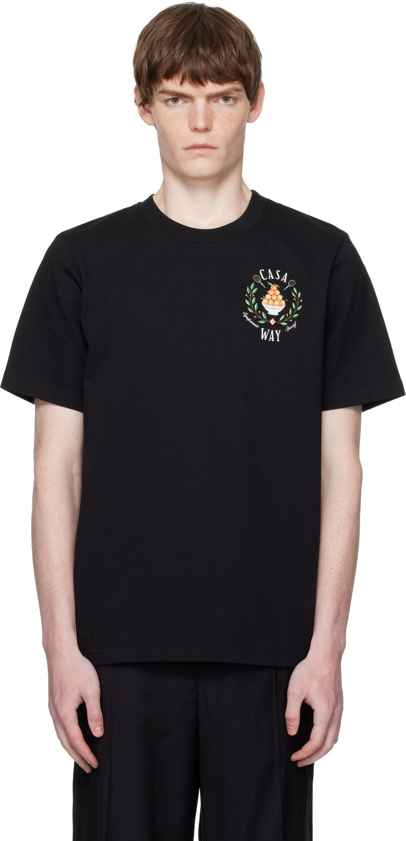 Majica kratkih rukava Casablanca Casablanca 'Casa Way' Graphic Short-Sleeve T-Shirt Crna | MPF25-JTS-001-27-EX-FLANNELS
