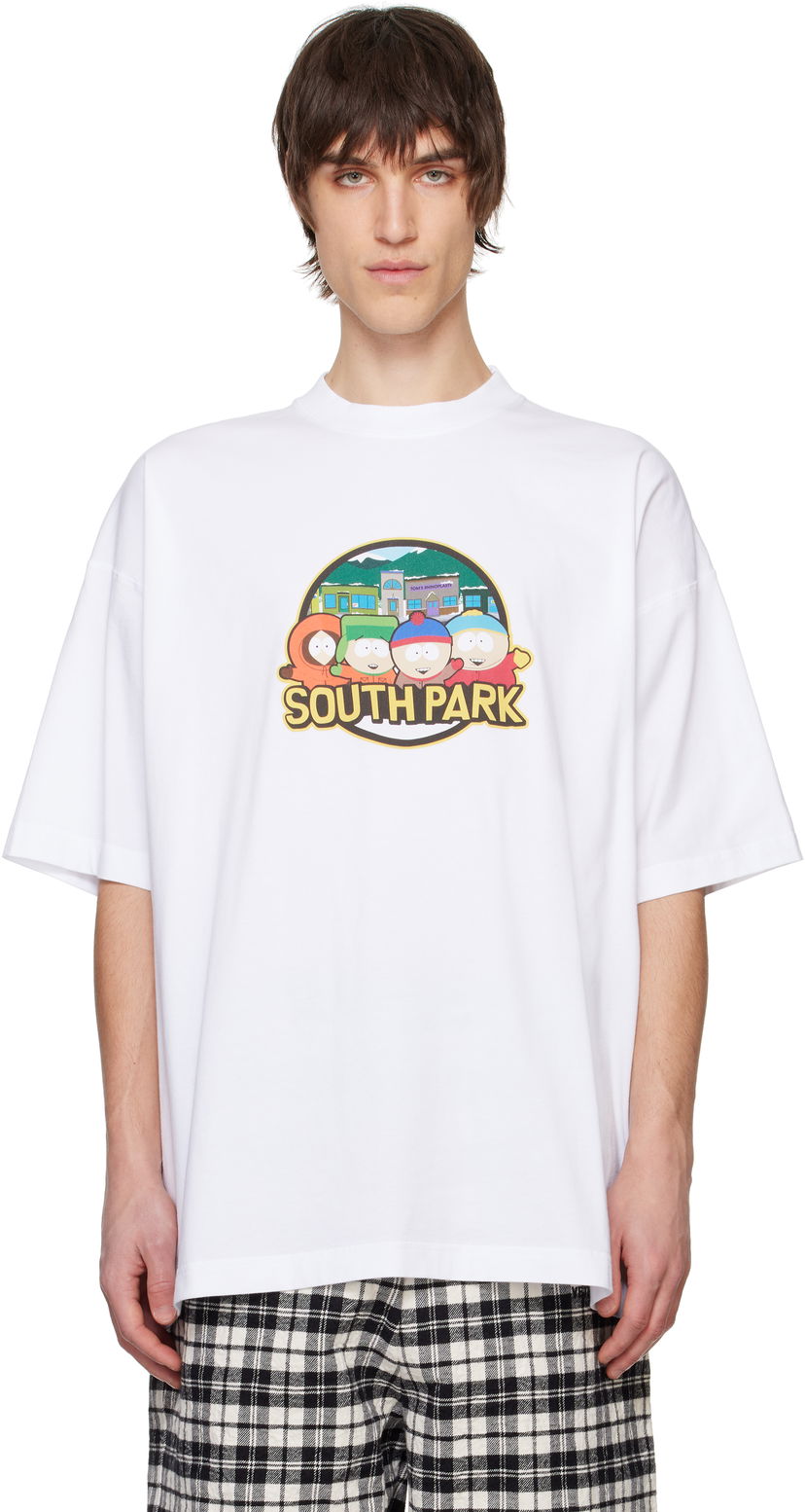 Majica kratkih rukava VETEMENTS Vetements 'South Park' Oversized T-Shirt Bijela | UA66TR610W