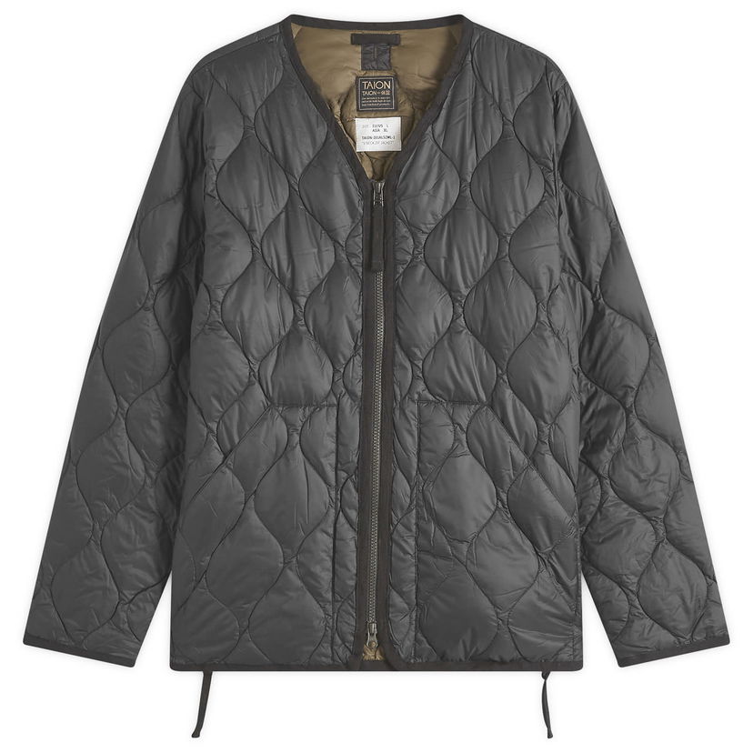 Prsluk TAION Military Zip V-Neck Softshell Down Jacket, Size Large Siva | TAION-101ALSZML-1-BLK