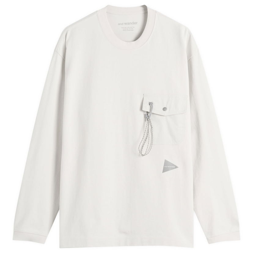 Majica kratkih rukava and wander Heavy Cotton Longsleeve Pocket Tee, Size Small Bijela | 5745284082-021