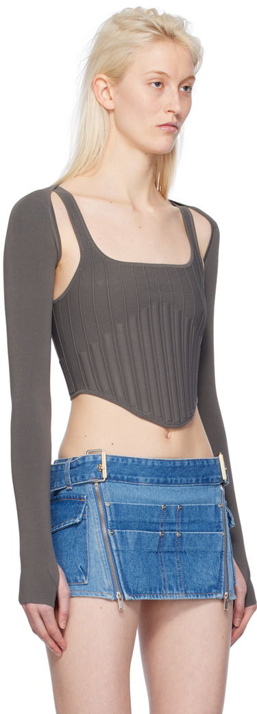 Suknja Dion Lee Ventral Compact Corset Top Crna | A7772PS24, 4