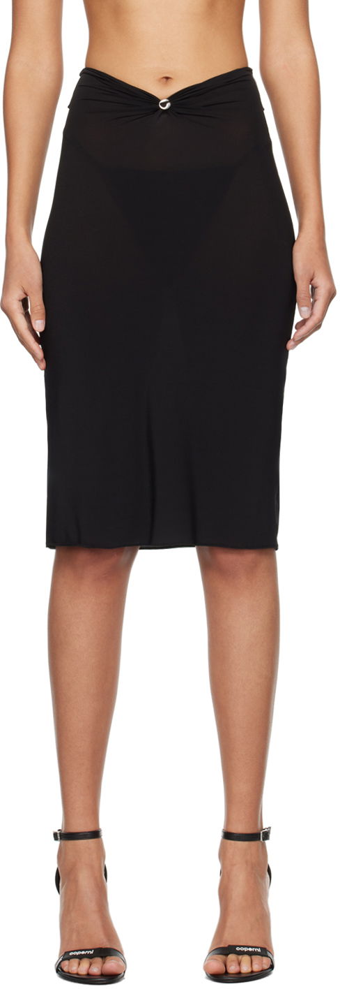 Suknja Coperni Coperni Midi Triangle Skirt Crna | COPJ55568