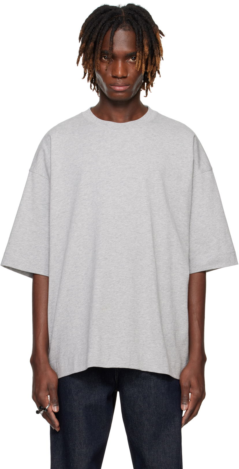 Majica kratkih rukava Dries Van Noten Dries Van Noten Oversized T-Shirt Siva | 251-021113-1603
