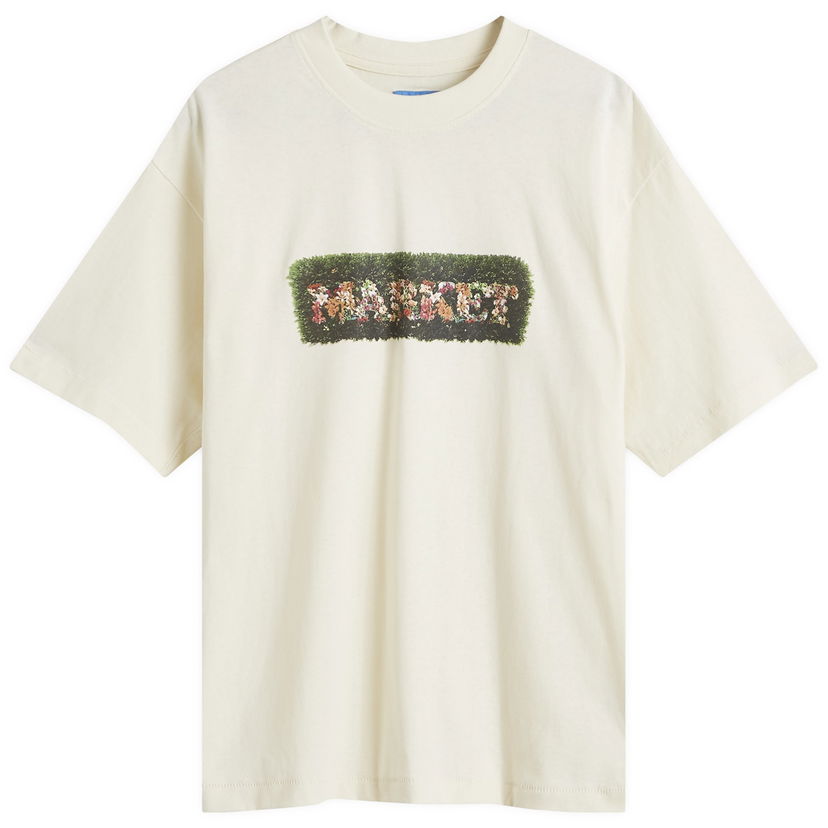 Majica kratkih rukava MARKET Hedges T-Shirt Ecru Size Bijela | 399001934-ERU