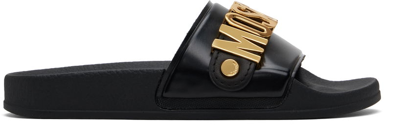 Dodaci Moschino Moschino Lettering Logo Slides Crna | MA28032G1M M11 000
