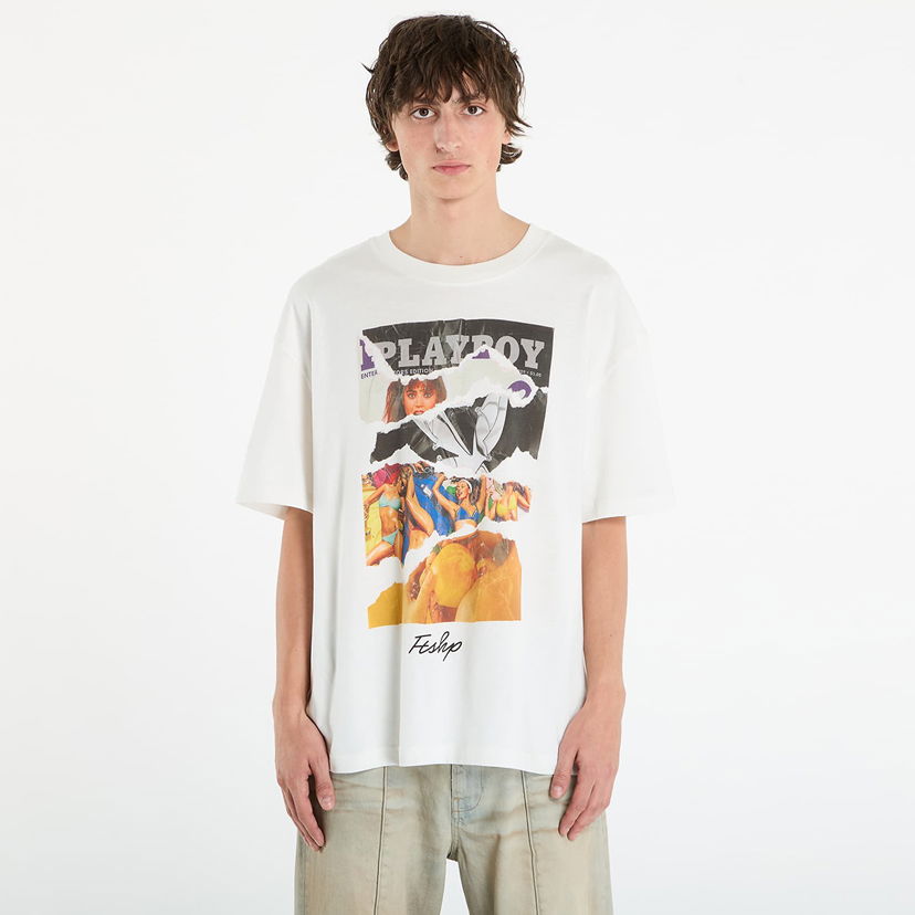 Majica kratkih rukava Footshop Playboy x FTSHP Covers Tee UNISEX Off-White Bijela | FTSHP_525
