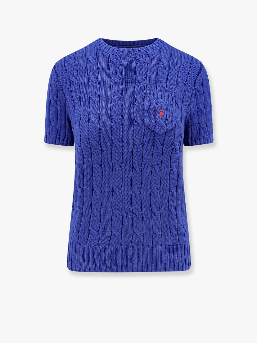 Džemper Polo by Ralph Lauren Women's Cable-Knit Cotton Sweater with Pocket by Polo Ralph Lauren Plava | 211895379013