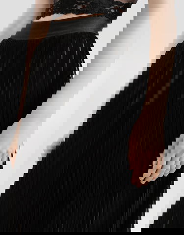 Suknja Dolce & Gabbana Organza Tiered Pleated Skirt Crna | F4DARZGDDIFN0000, 3