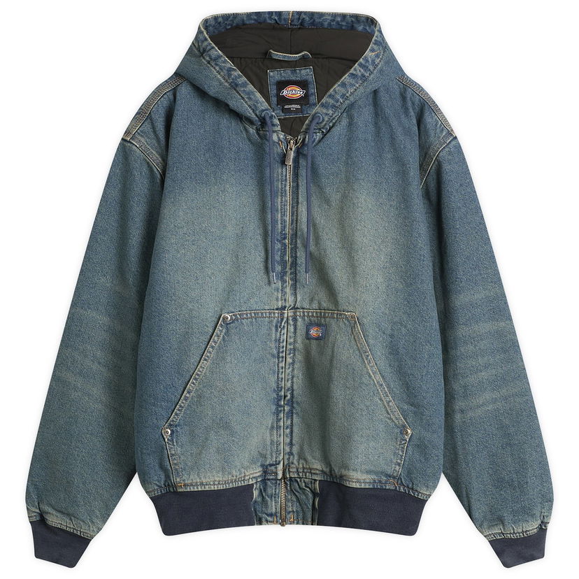Jakna Dickies Hilham Hooded Denim Jacket, Size Large Plava | DK0A87OAL231