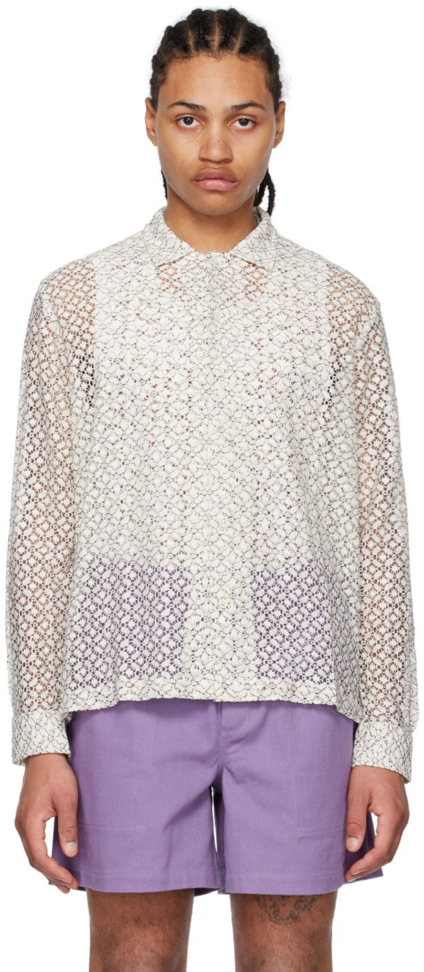 Košulja Bode Bode Petal Lace Shirt Bijela | MRS23SH100