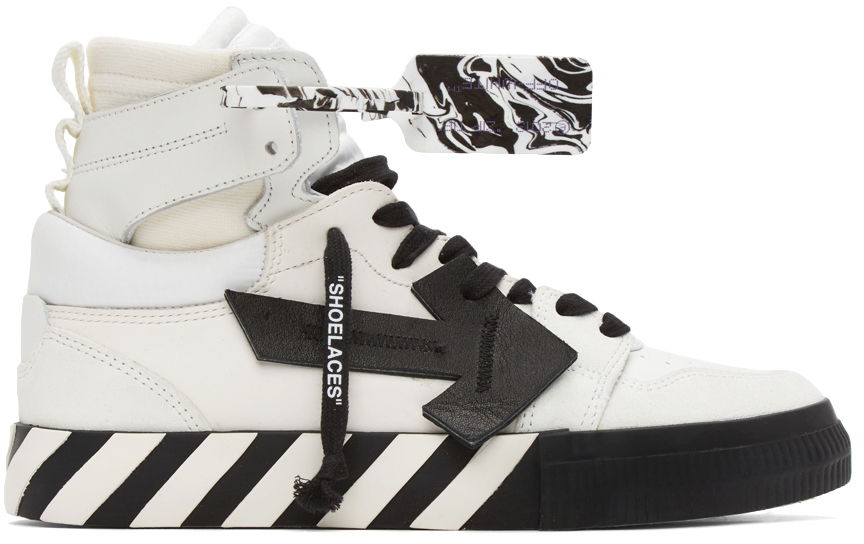 Tenisice i cipele Off-White High Top Vulcanized Leather Bijela | OMIA225F21LEA0010110, 0