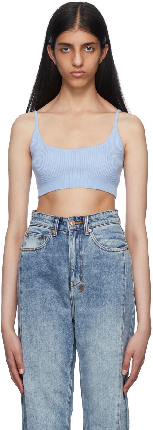 Majica bez rukava Ksubi Cotton Camisole Plava | WPF22KW004