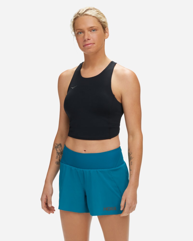 Majica bez rukava Hoka One One Elaro Crop Sports Bra Crna | 1141760-BLK