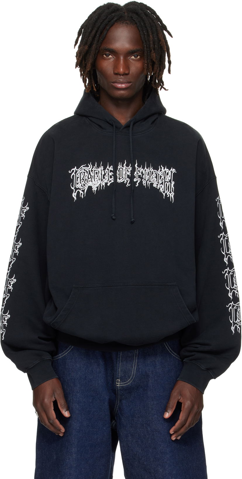 Dukserice VETEMENTS Vetements Cradle Of Filth Logo Oversized Hoodie Crna | UCF76HD100B
